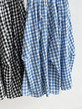 plaid contrast skirt