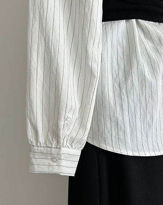 detachable striped shirt