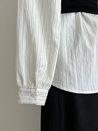 detachable striped shirt