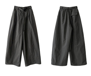 pleated strap pants
