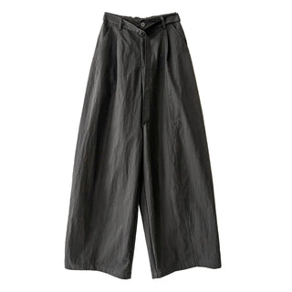 pleated strap pants