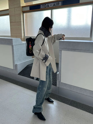 plaid trench coat