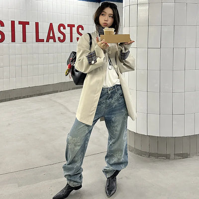 plaid trench coat