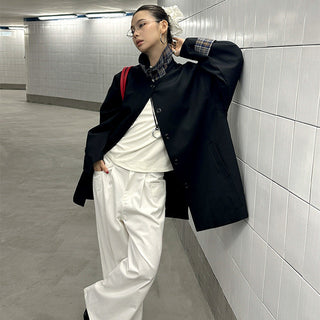 plaid trench coat