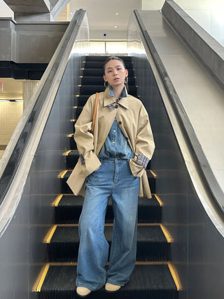 plaid trench coat