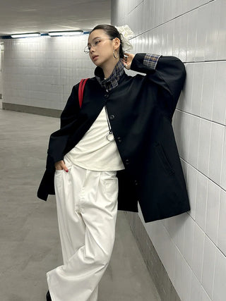 plaid trench coat