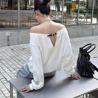 hollow shoulder Tops