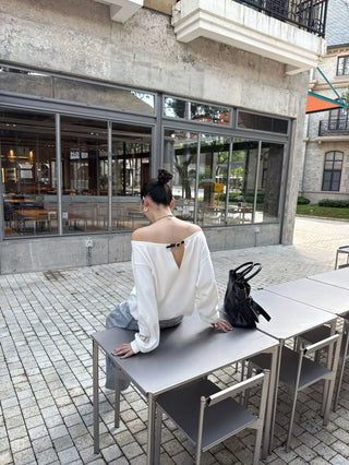 hollow shoulder Tops