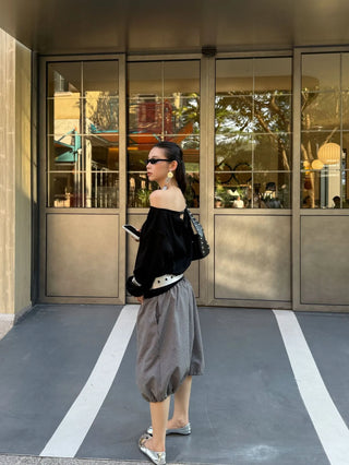 hollow shoulder Tops