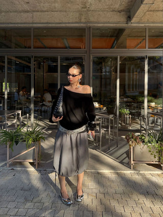 hollow shoulder Tops