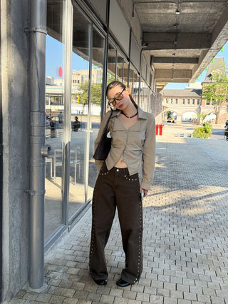 rivet wide pants