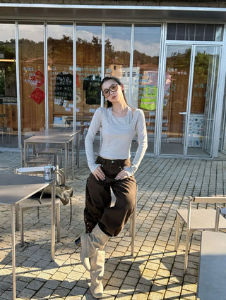 rivet wide pants
