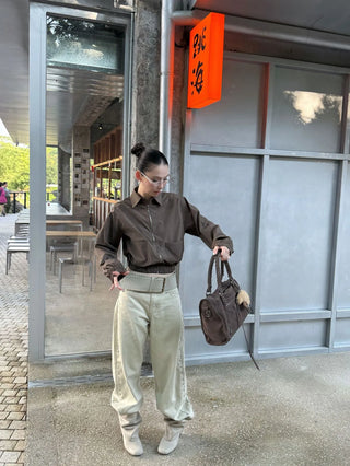 rivet wide pants
