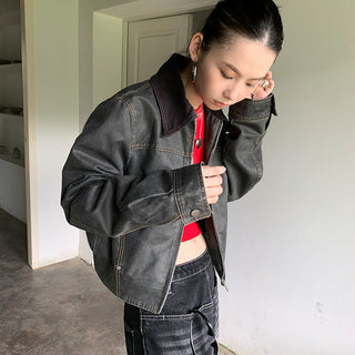 distressed short jacket