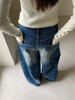 scratch pattern jeans