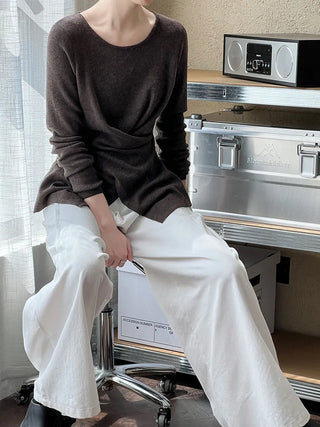 cross waist sweater