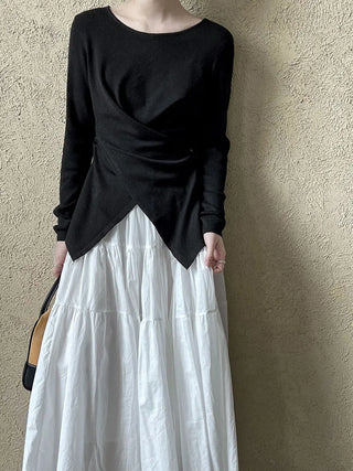 cross waist sweater
