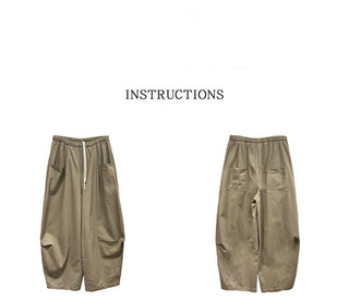drawstring wide pants