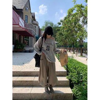 drawstring wide pants