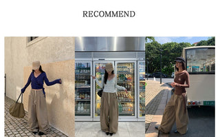 drawstring wide pants