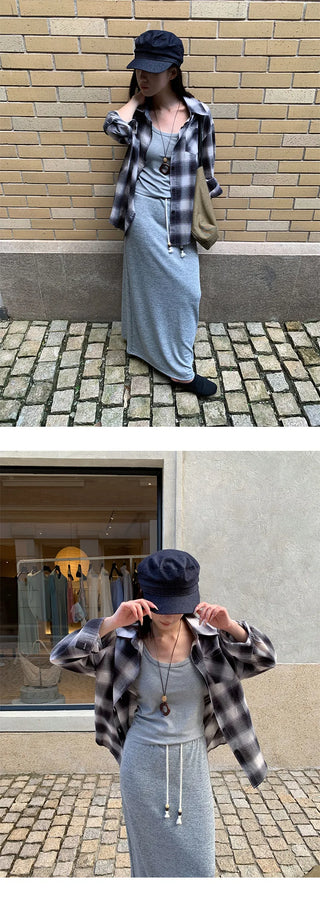 knitted straight skirt