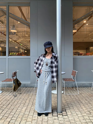 knitted straight skirt