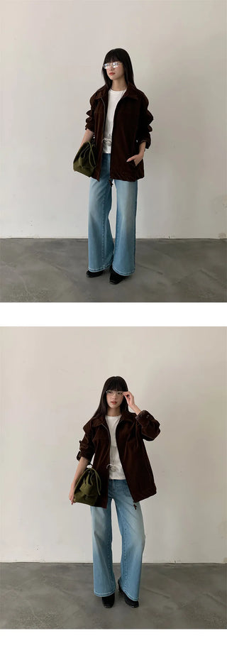 suede deconstructing coat