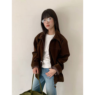 suede deconstructing coat