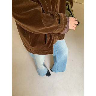 suede deconstructing coat
