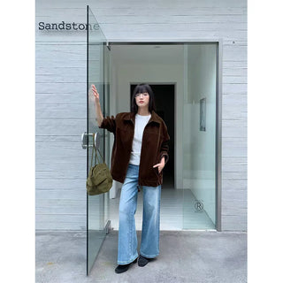 suede deconstructing coat