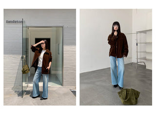 suede deconstructing coat