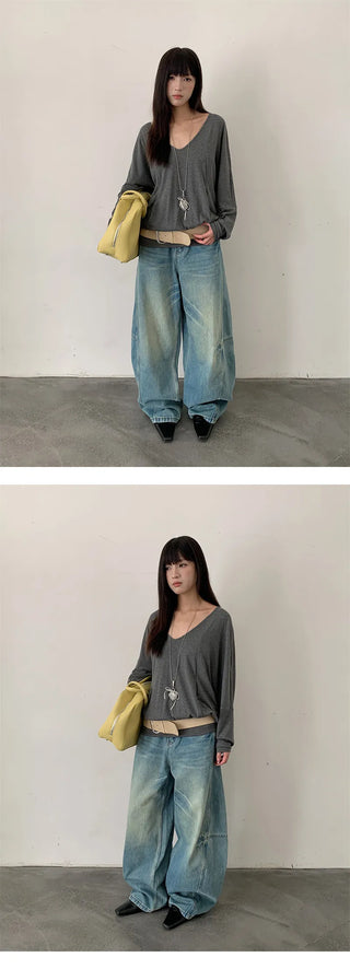 split machete jeans