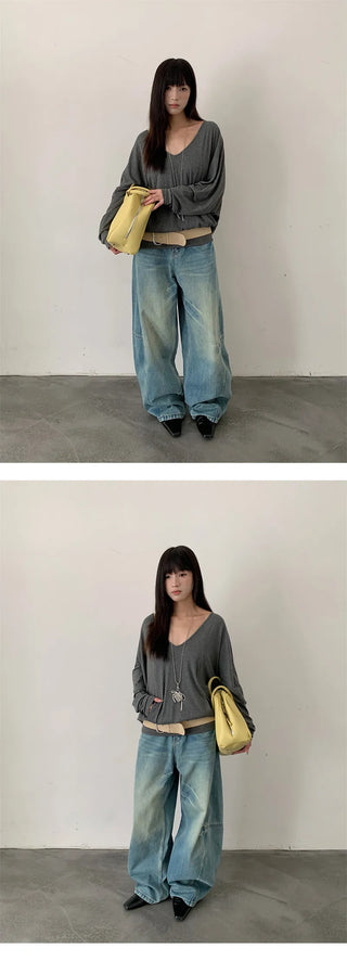 split machete jeans