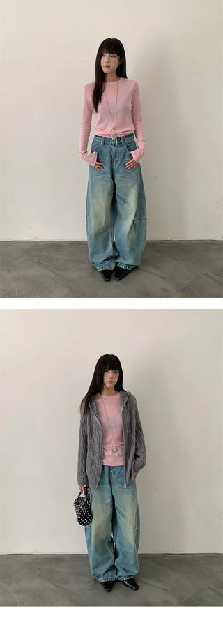 split machete jeans