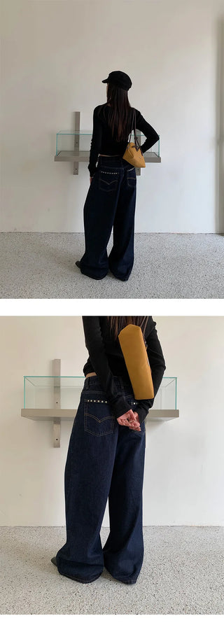 rivet pocket jeans