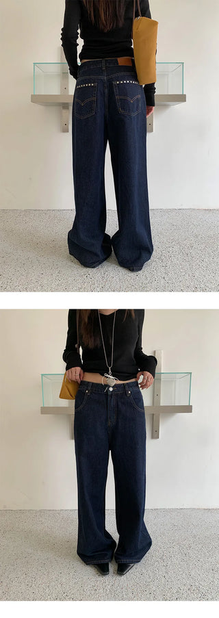 rivet pocket jeans