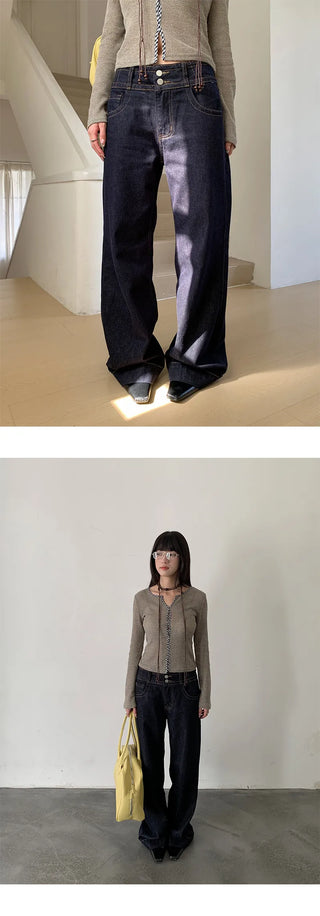 double buckle jeans