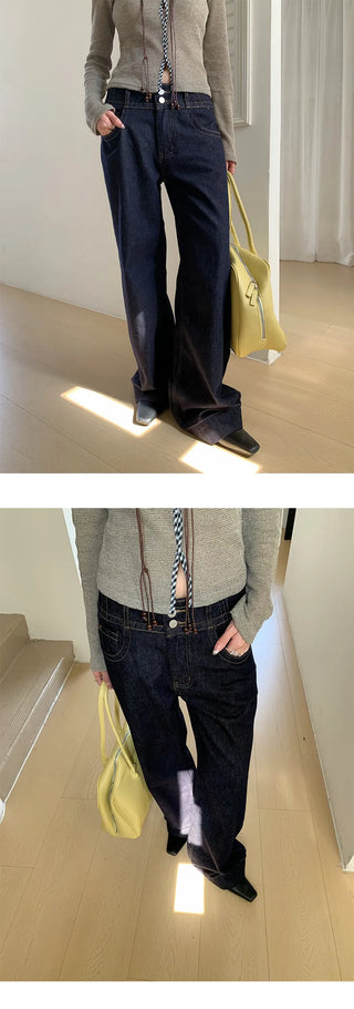 double buckle jeans