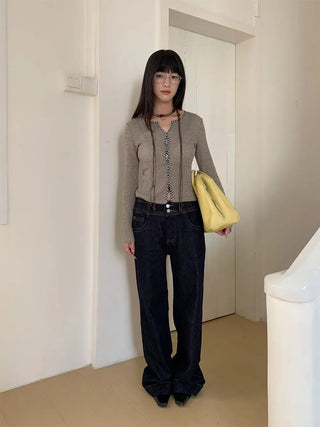 plaid twist sweater