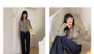 plaid twist sweater