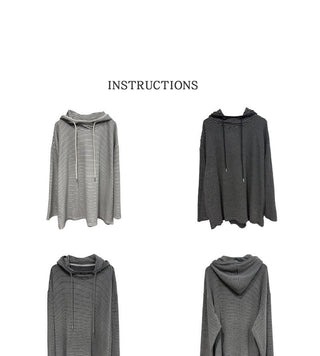 striped hooded sweater
