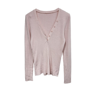 V-neck stripe knit