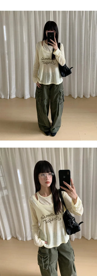 fake two-piece vest