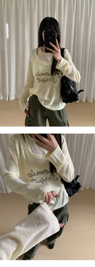 fake two-piece vest