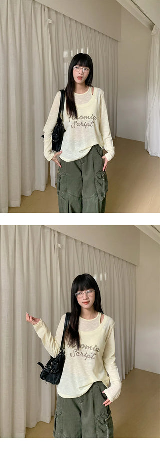 fake two-piece vest