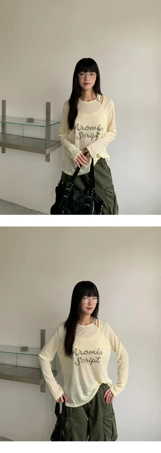 fake two-piece vest