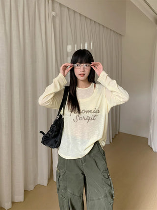 fake two-piece vest
