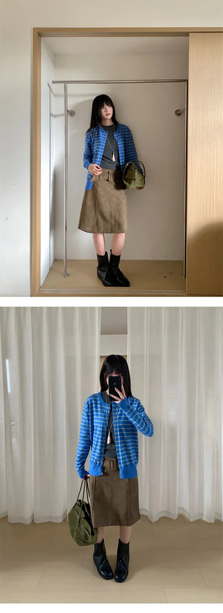 suede midi skirt