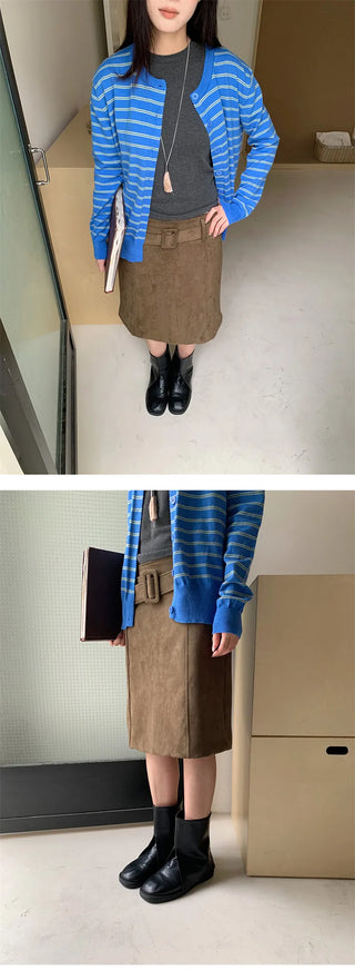 suede midi skirt