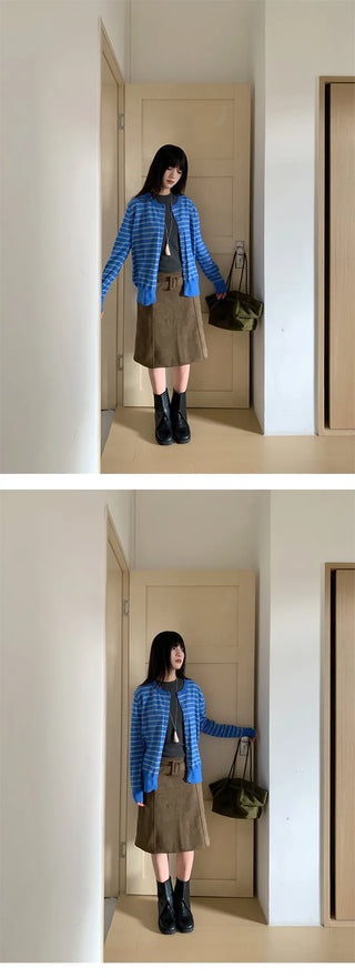 suede midi skirt